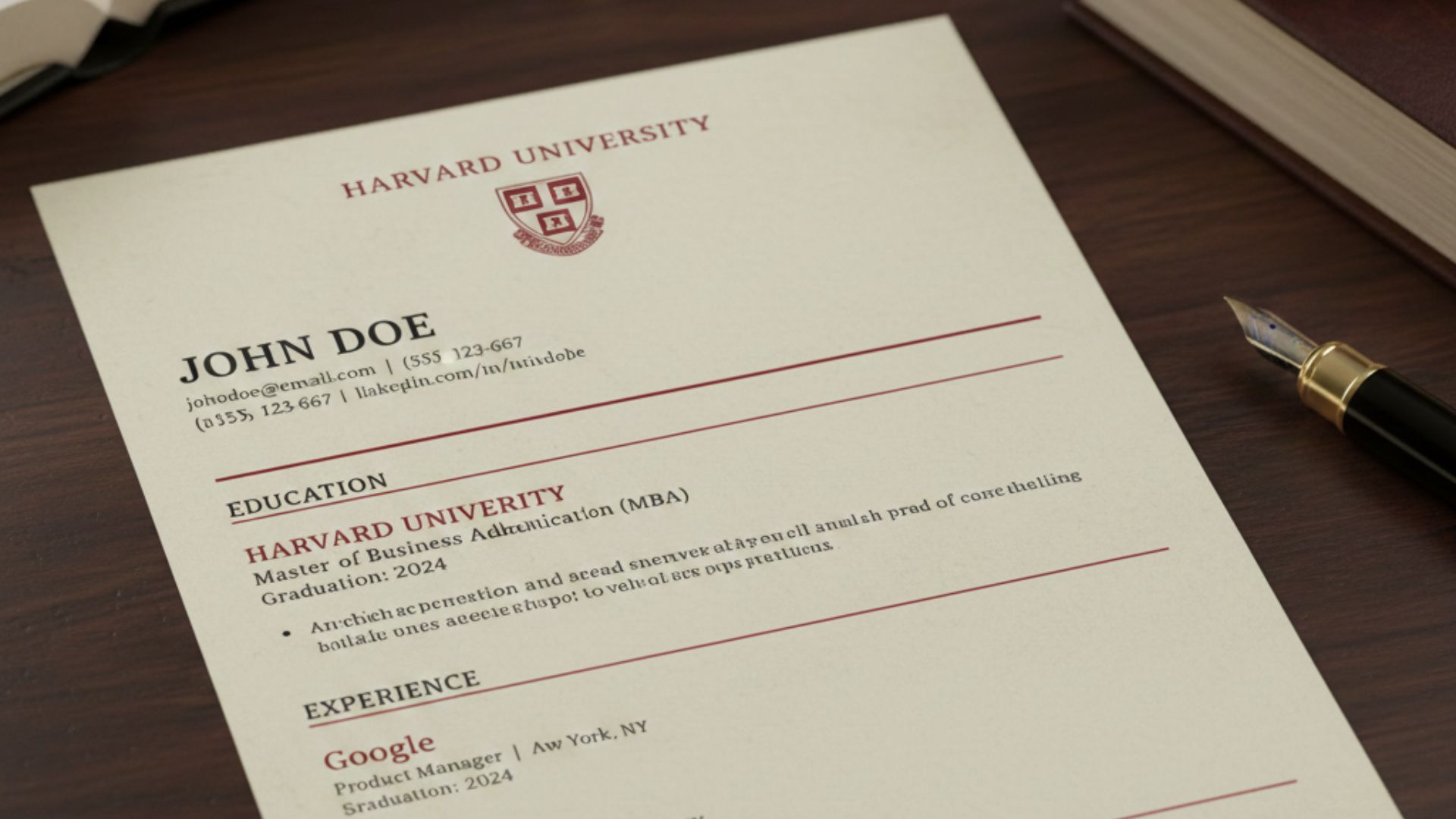 Harvard Resume Template: A Complete Guide