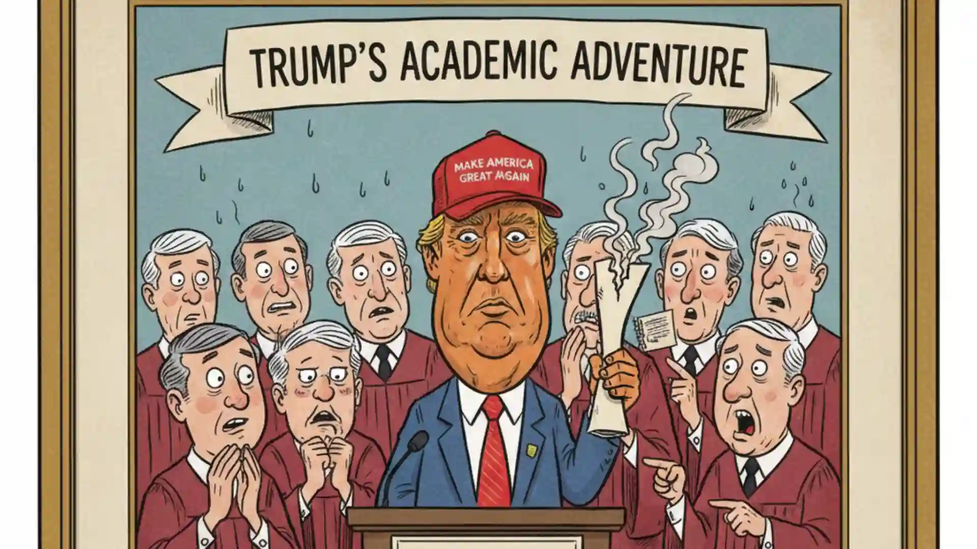 Harvard Trump Cartoon: Art, Satire, Politics, and Academic Expression