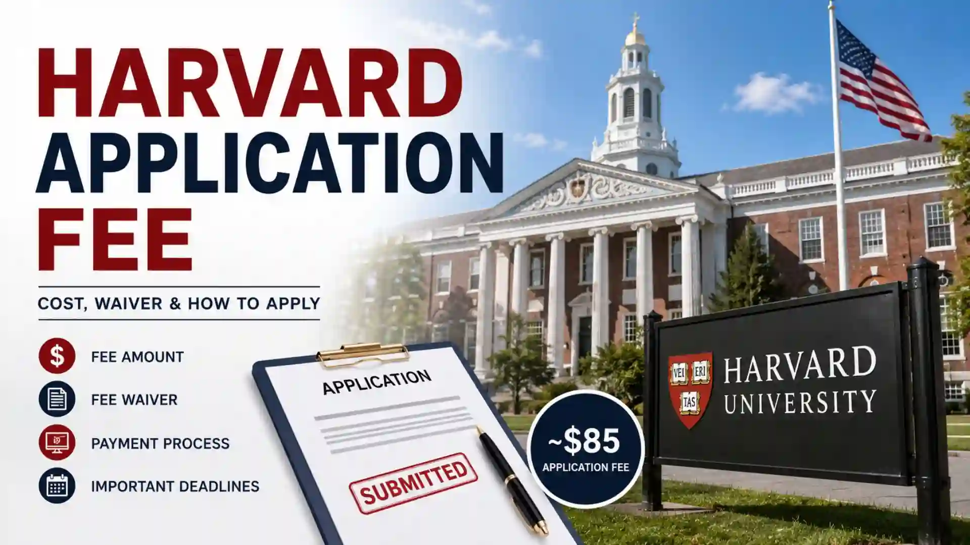 Harvard Application Fee 2026: Cost, Waiver & How to Apply