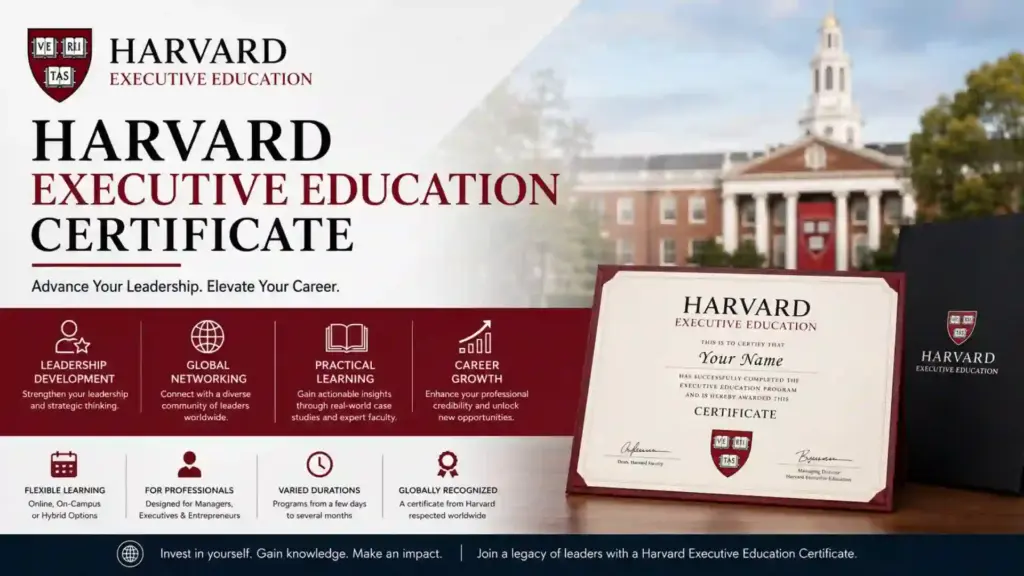 Harvard Executive Education Certificate 2026