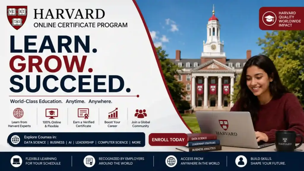 Harvard Online Certificate Program 2026: Best Courses, Fees, Benefits & Career Opportunities