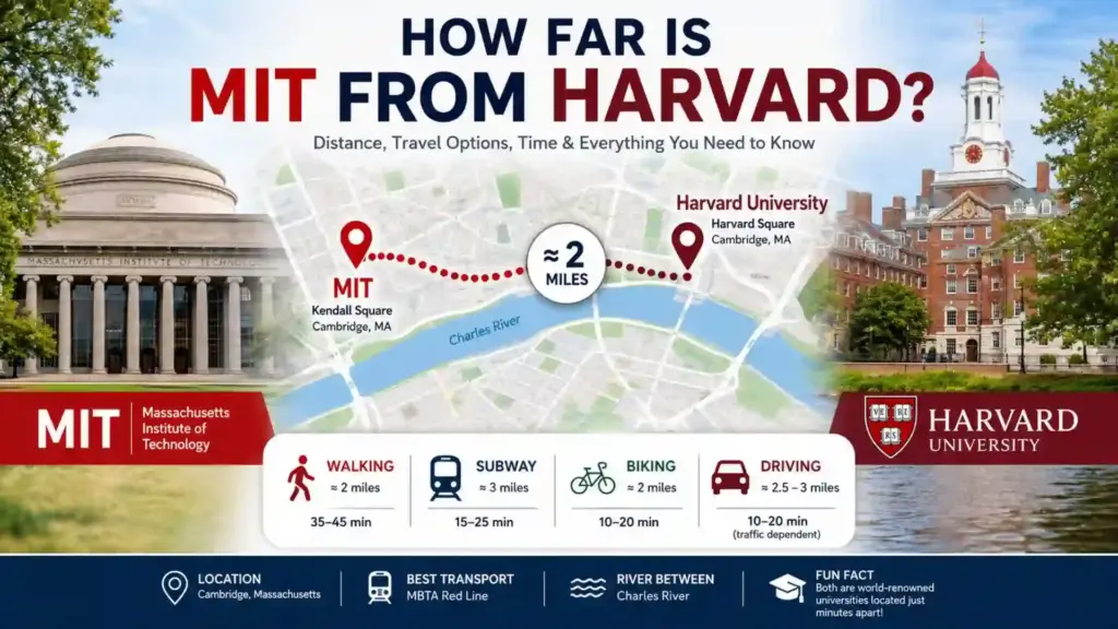 How Far Is MIT From Harvard? Distance, Travel Time & Best Ways to Reach Harvard from MIT
