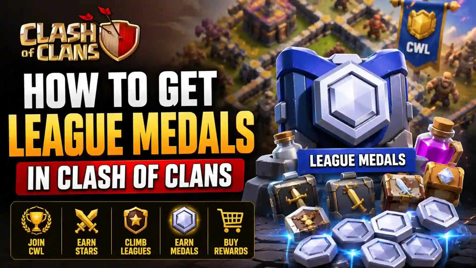 How to Get League Medals in Clash of Clans? Complete CWL Rewards Guide for Faster Progression