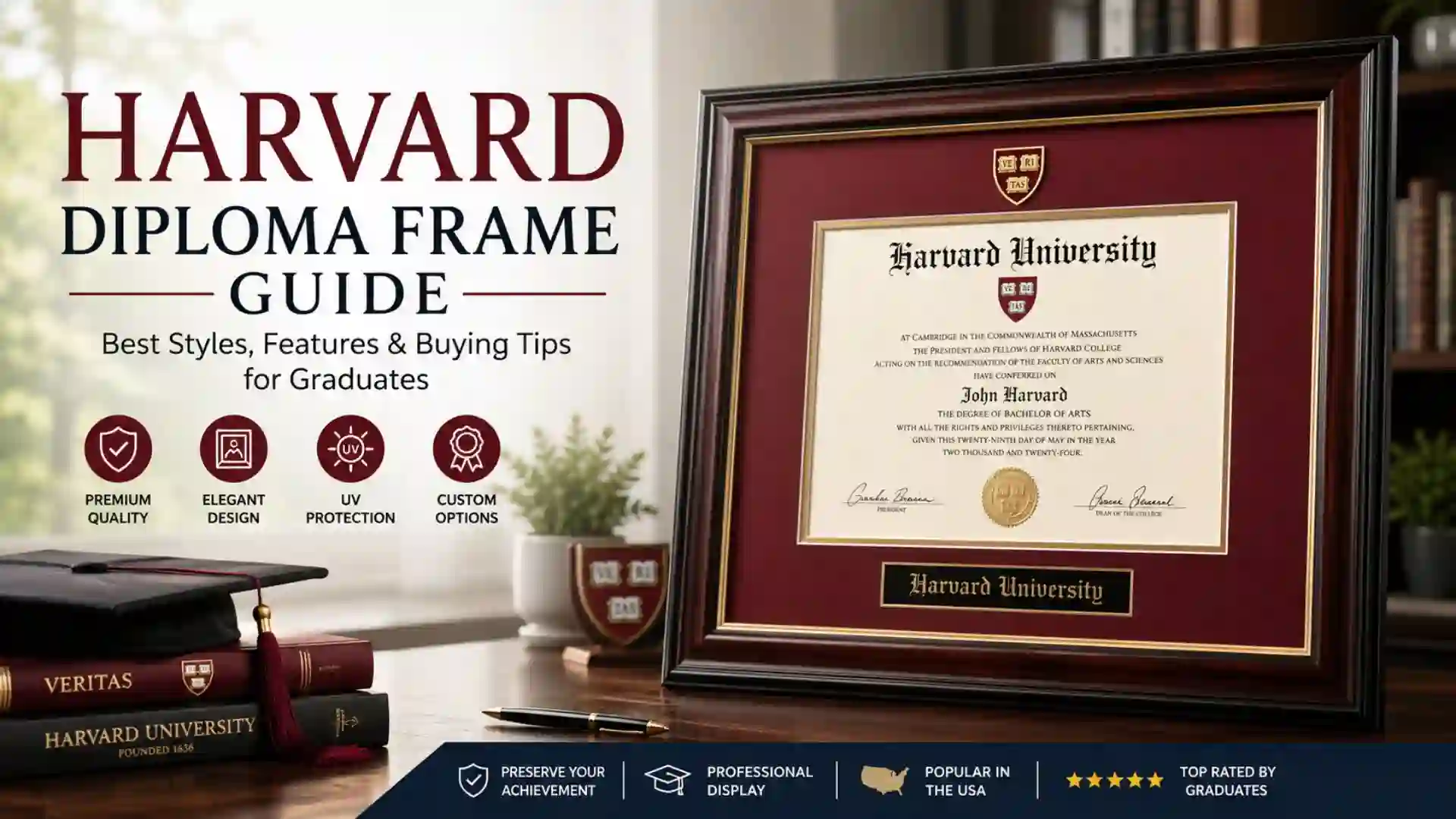 Harvard Diploma Frame Guide: Best Styles, Features & Buying Tips for Graduates