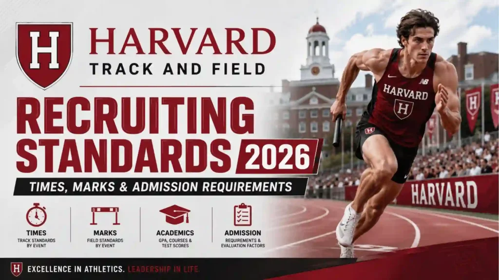 Harvard Track and Field Recruiting Standards 2026: Times, Marks & Admission Requirements 2 Harvard Track and Field Recruiting Standards 2026: Times, Marks & Admission Requirements